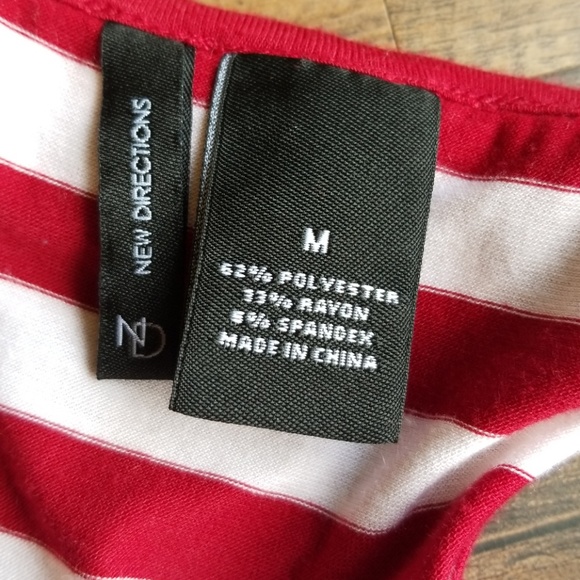 New Directions Striped Ruffle Tank Dress Medium - Picture 4 of 5